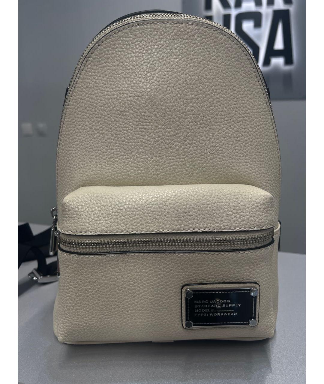 MARC JACOBS Бежевый кожаный рюкзак, фото 5
