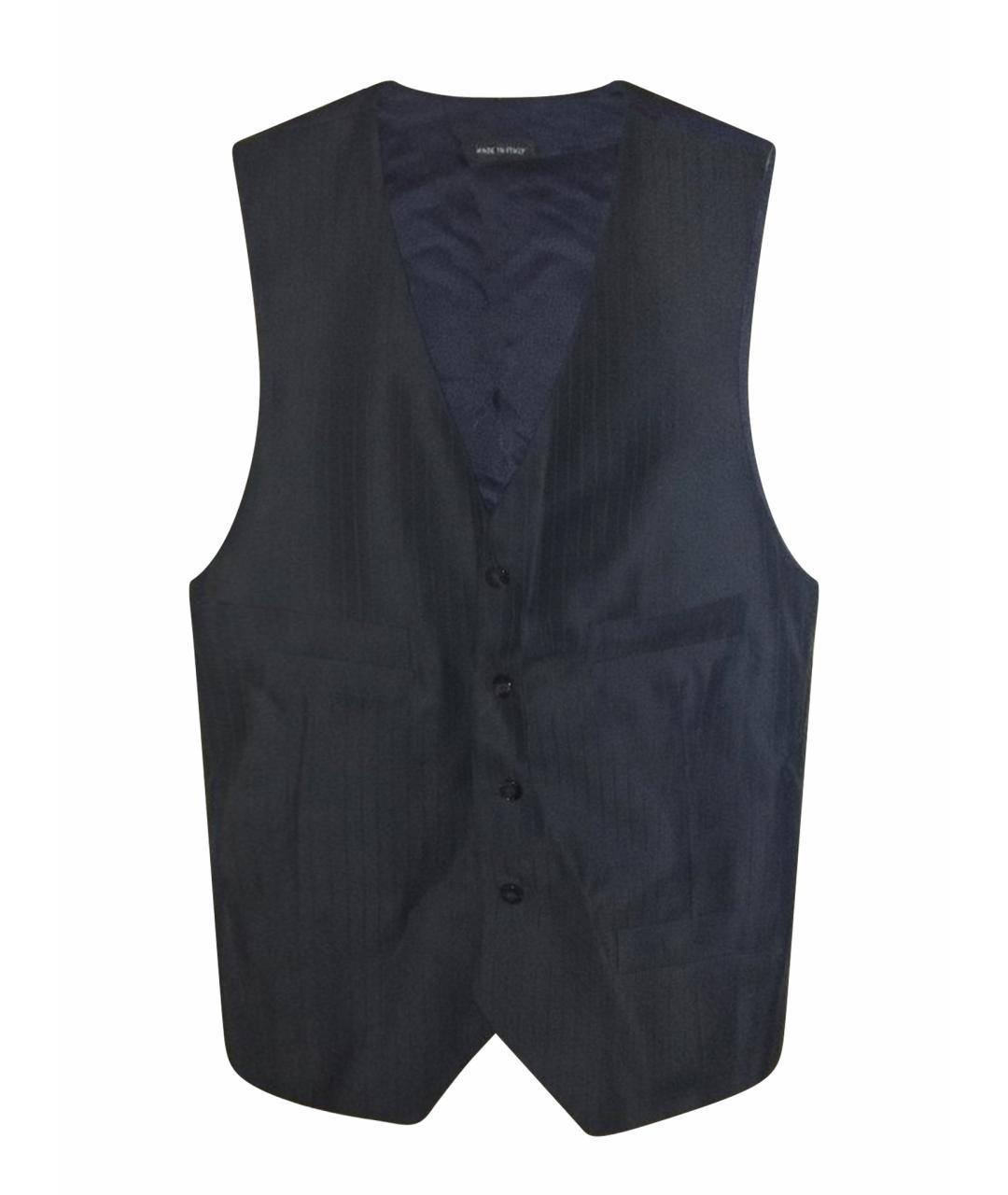 GIORGIO ARMANI Черная шерстяная жилетка, фото 1