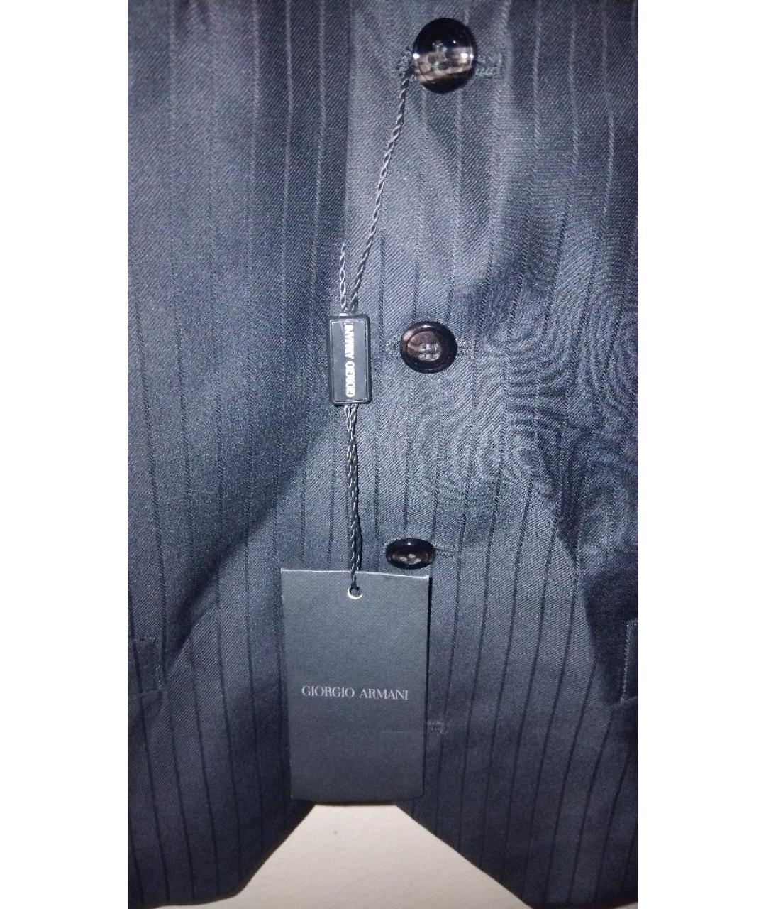 GIORGIO ARMANI Черная шерстяная жилетка, фото 2