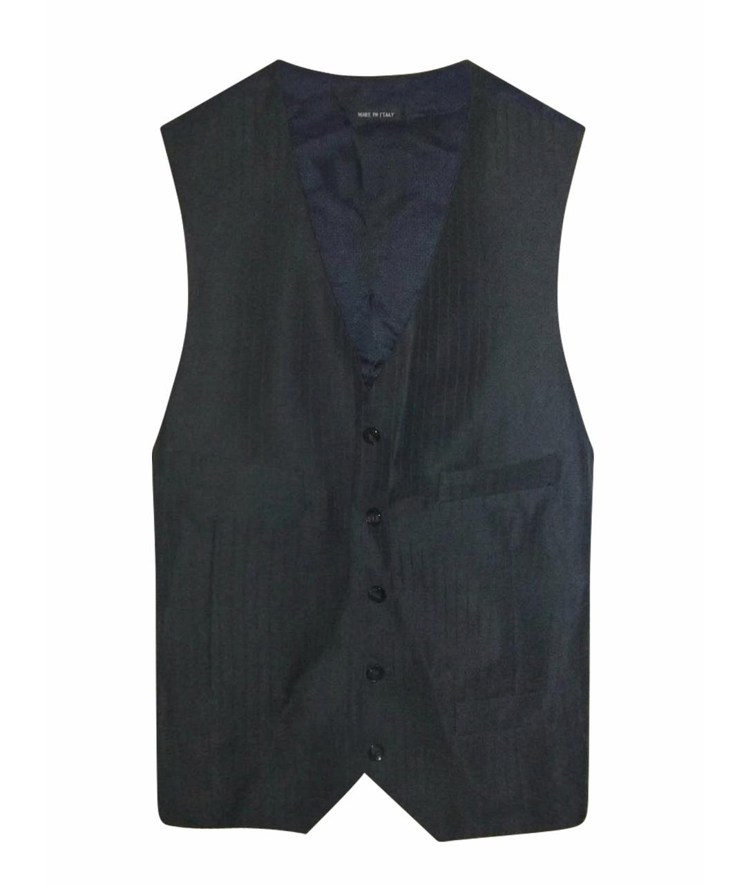 GIORGIO ARMANI Черная шерстяная жилетка, фото 5