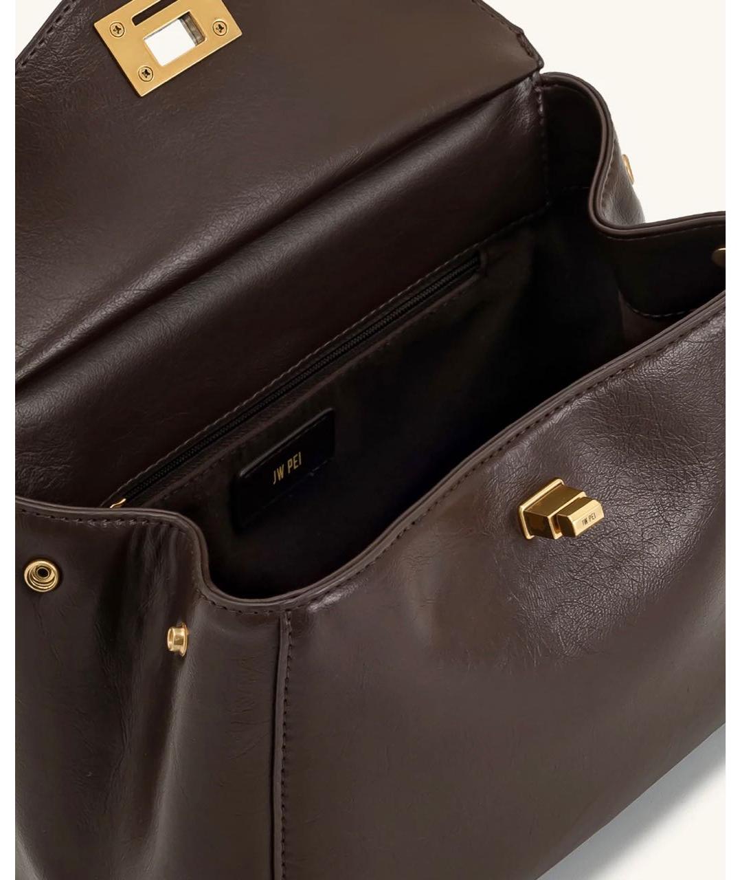 JW PEI Коричневая сумка через плечо из искусственной кожи, фото 4