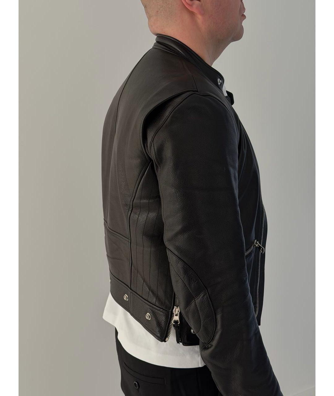 BURBERRY Черная кожаная куртка, фото 6