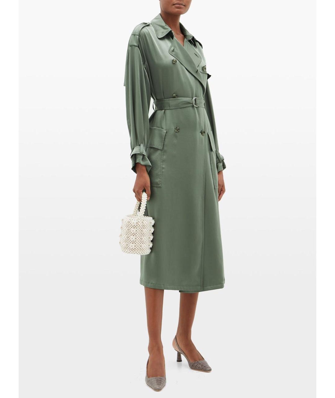 RED VALENTINO Зеленый полиэстеровый тренч/плащ, фото 2