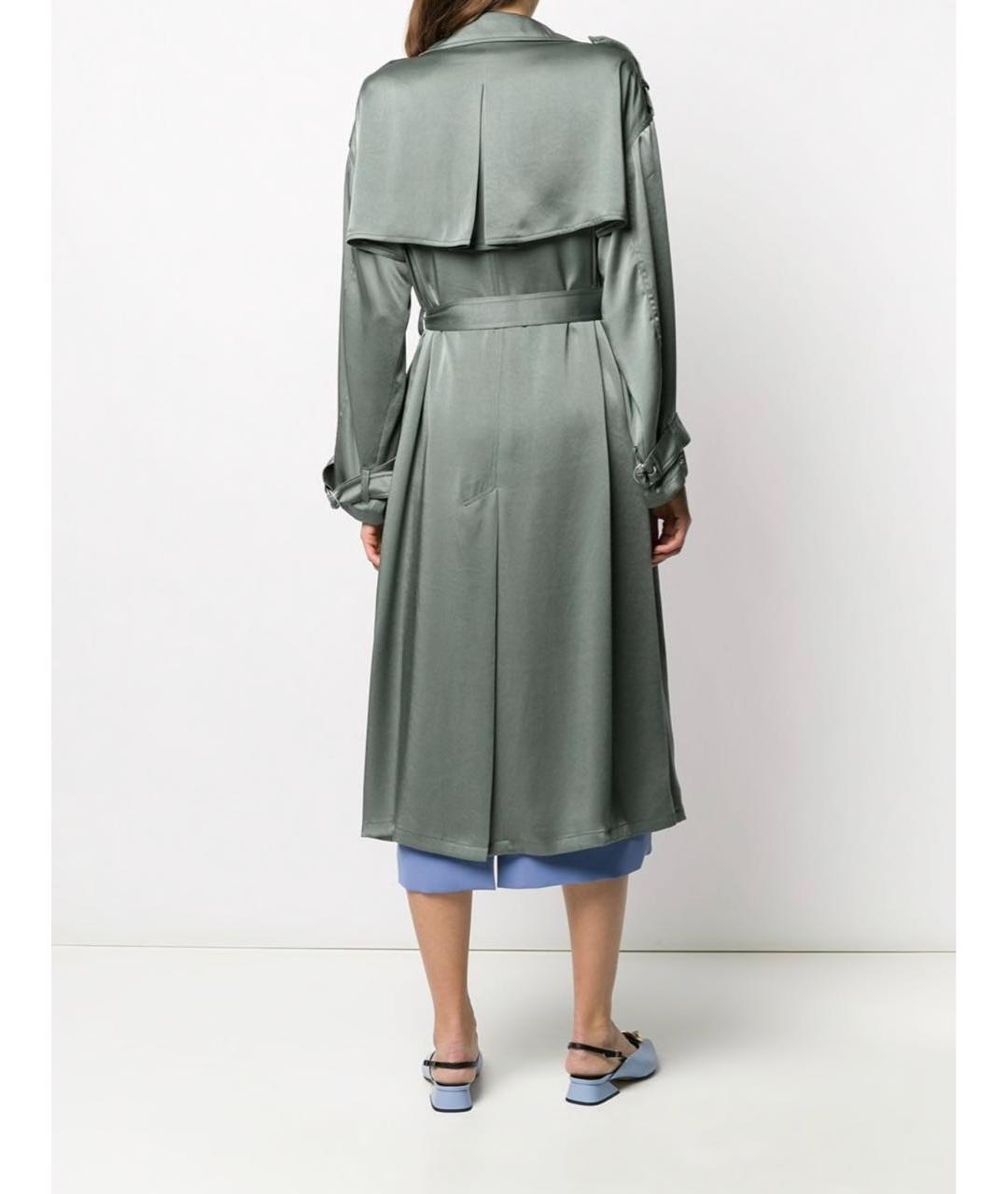 RED VALENTINO Зеленый полиэстеровый тренч/плащ, фото 4