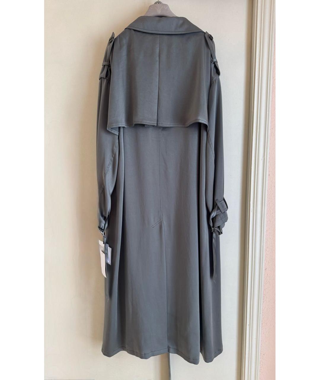 RED VALENTINO Зеленый полиэстеровый тренч/плащ, фото 7