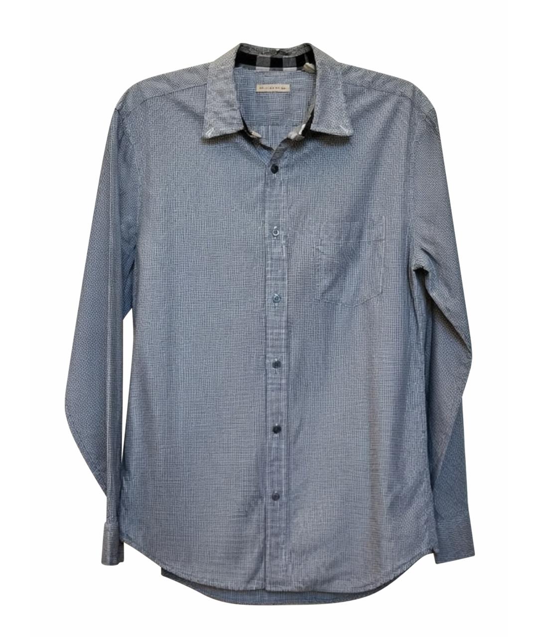 BURBERRY Серая хлопковая кэжуал рубашка, фото 1