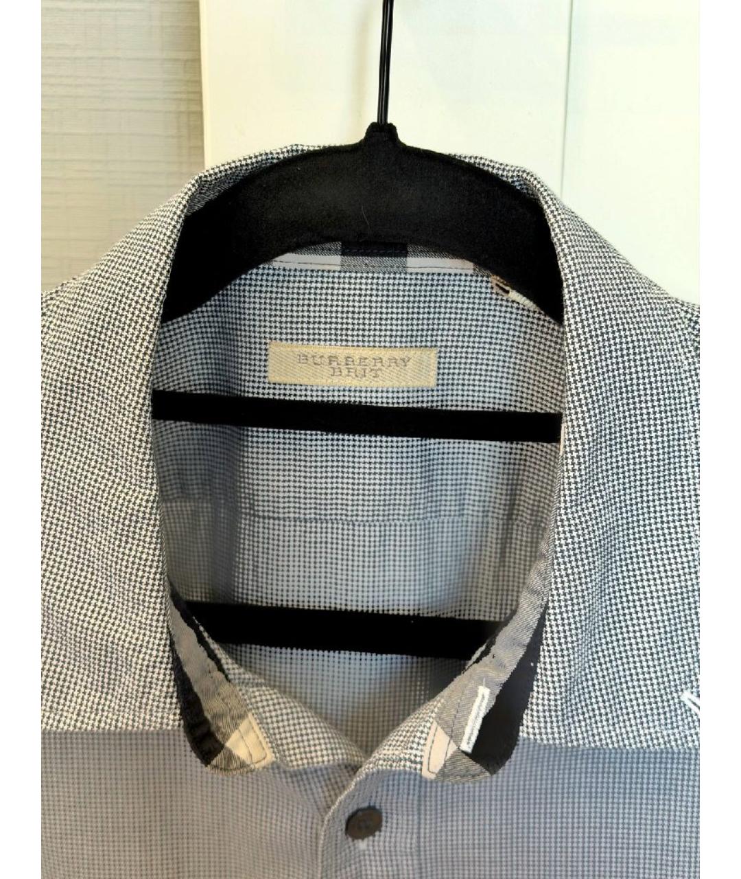 BURBERRY Серая хлопковая кэжуал рубашка, фото 3