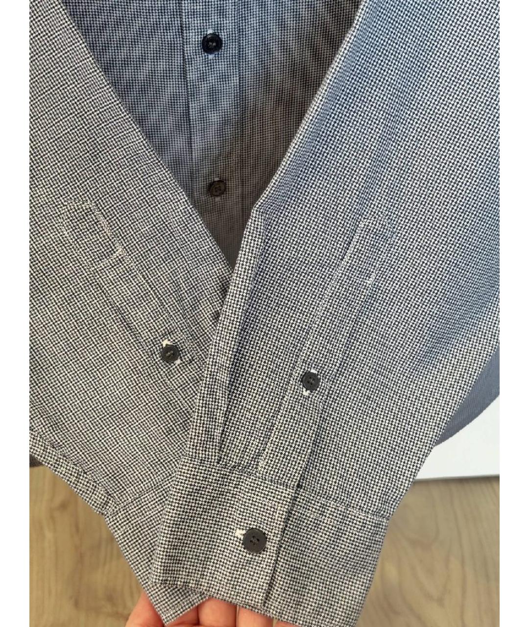 BURBERRY Серая хлопковая кэжуал рубашка, фото 4