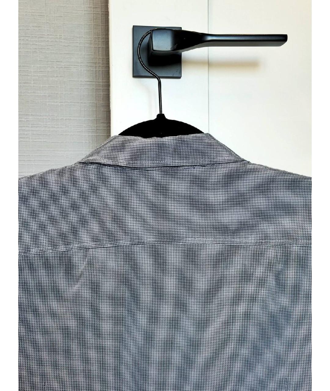 BURBERRY Серая хлопковая кэжуал рубашка, фото 6