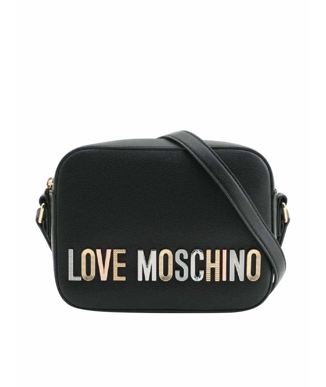LOVE MOSCHINO Черная сумка через плечо из искусственной кожи, фото 1