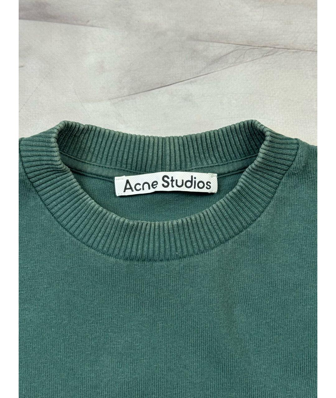 ACNE STUDIOS Зеленая хлопковая футболка, фото 6