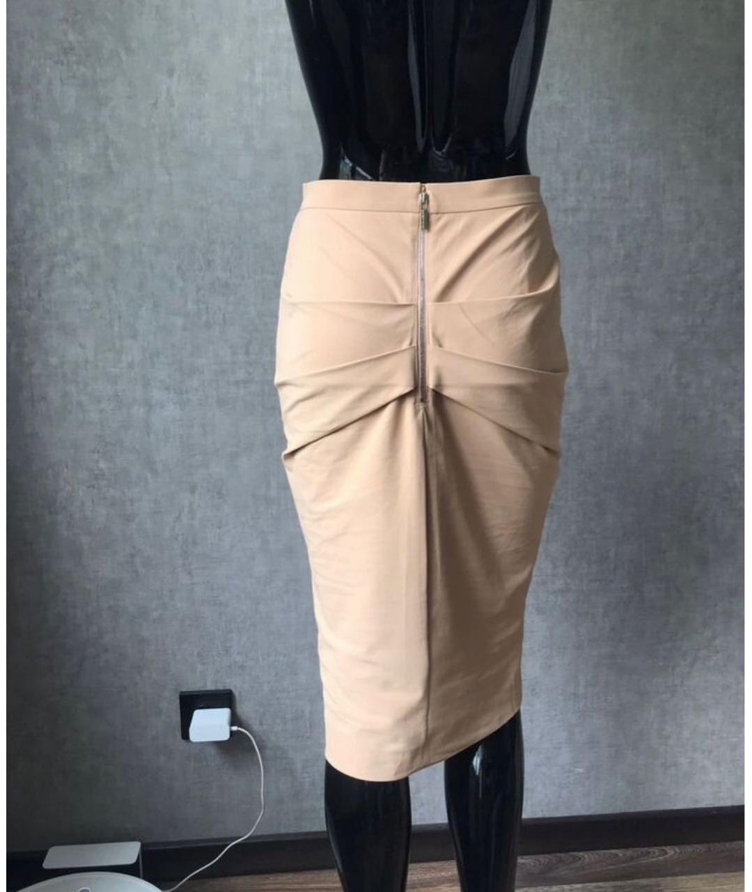 ELISABETTA FRANCHI Белая хлопковая юбка миди, фото 5