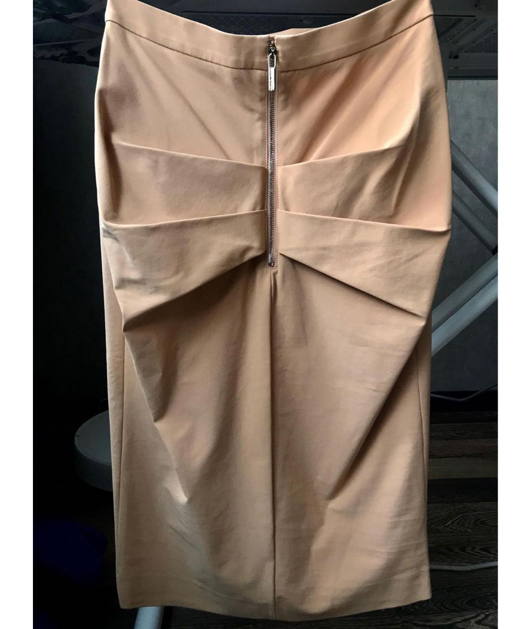 ELISABETTA FRANCHI Белая хлопковая юбка миди, фото 2