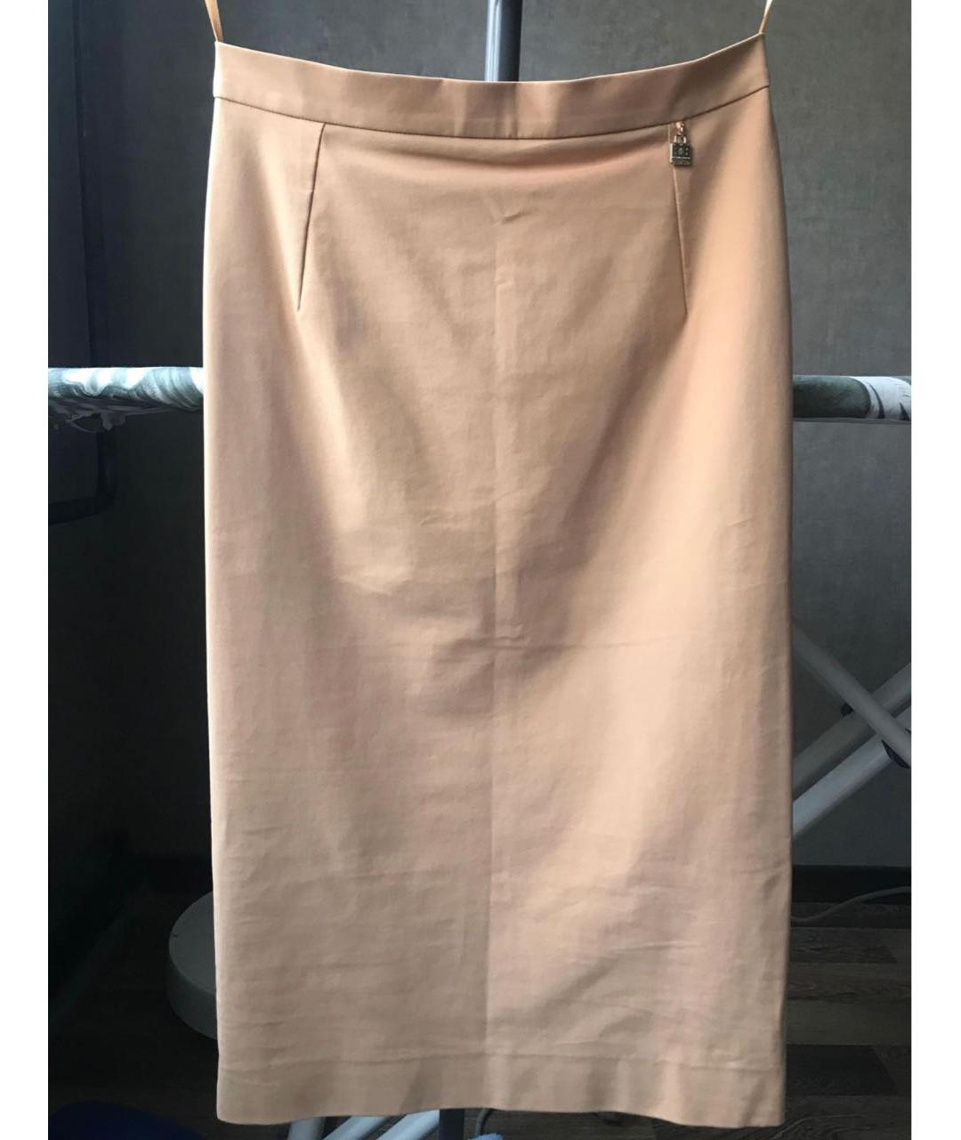 ELISABETTA FRANCHI Белая хлопковая юбка миди, фото 9