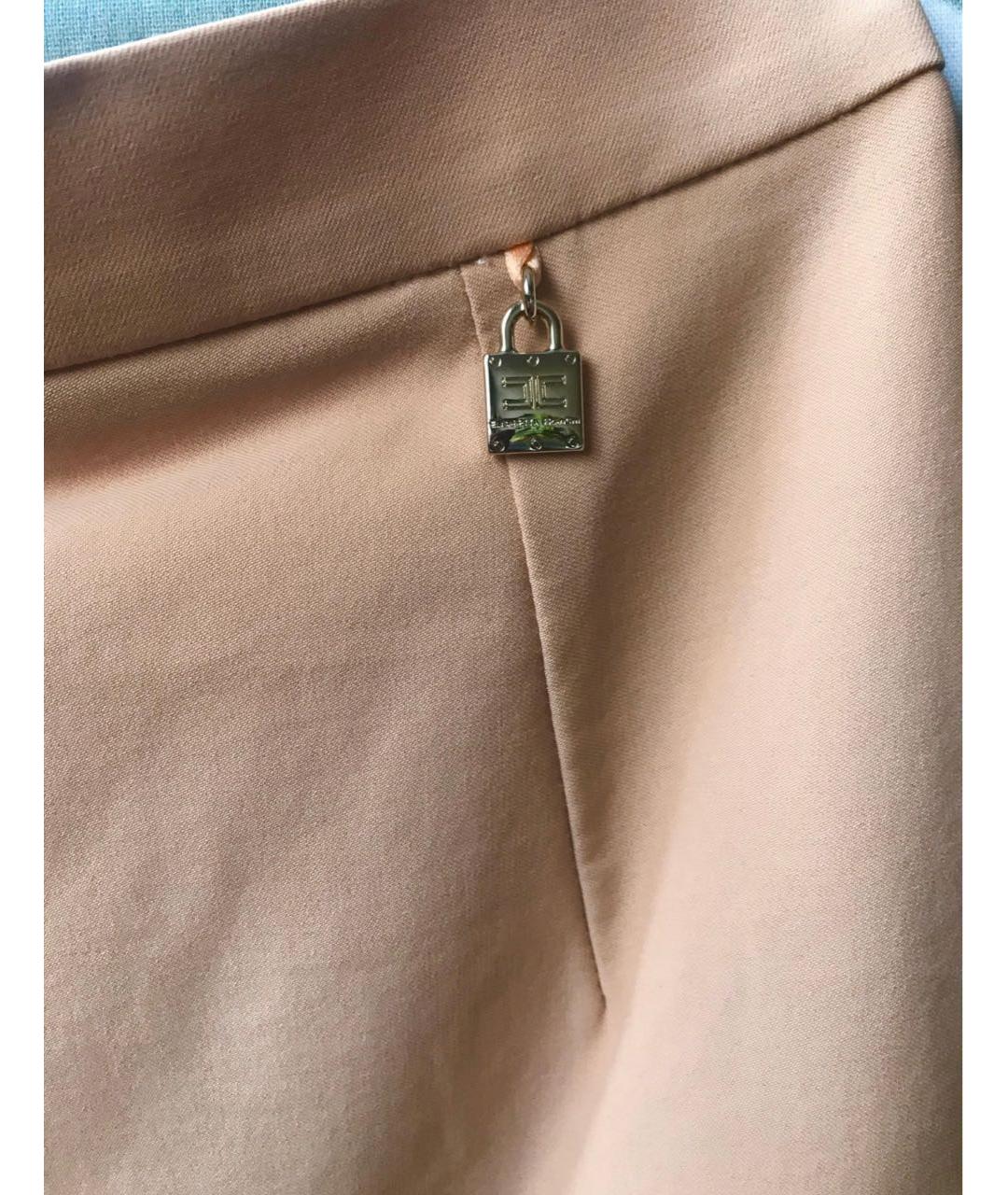 ELISABETTA FRANCHI Белая хлопковая юбка миди, фото 4