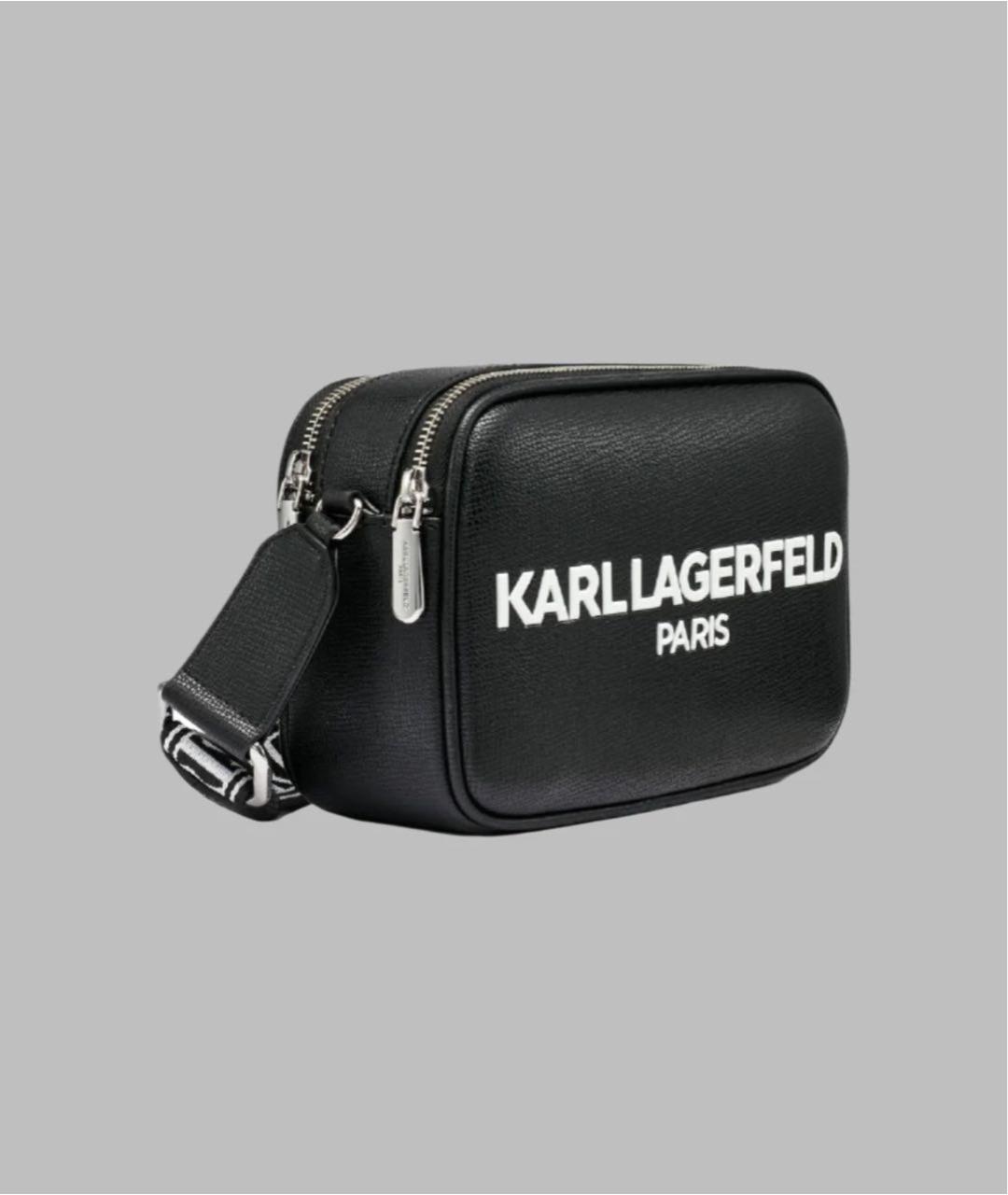 KARL LAGERFELD Черная сумка через плечо из искусственной кожи, фото 2