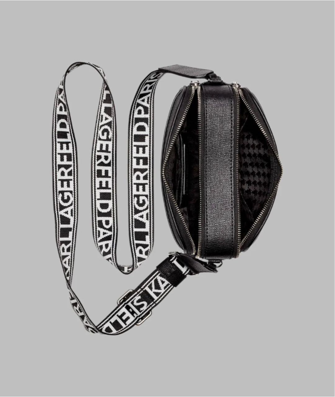 KARL LAGERFELD Черная сумка через плечо из искусственной кожи, фото 3