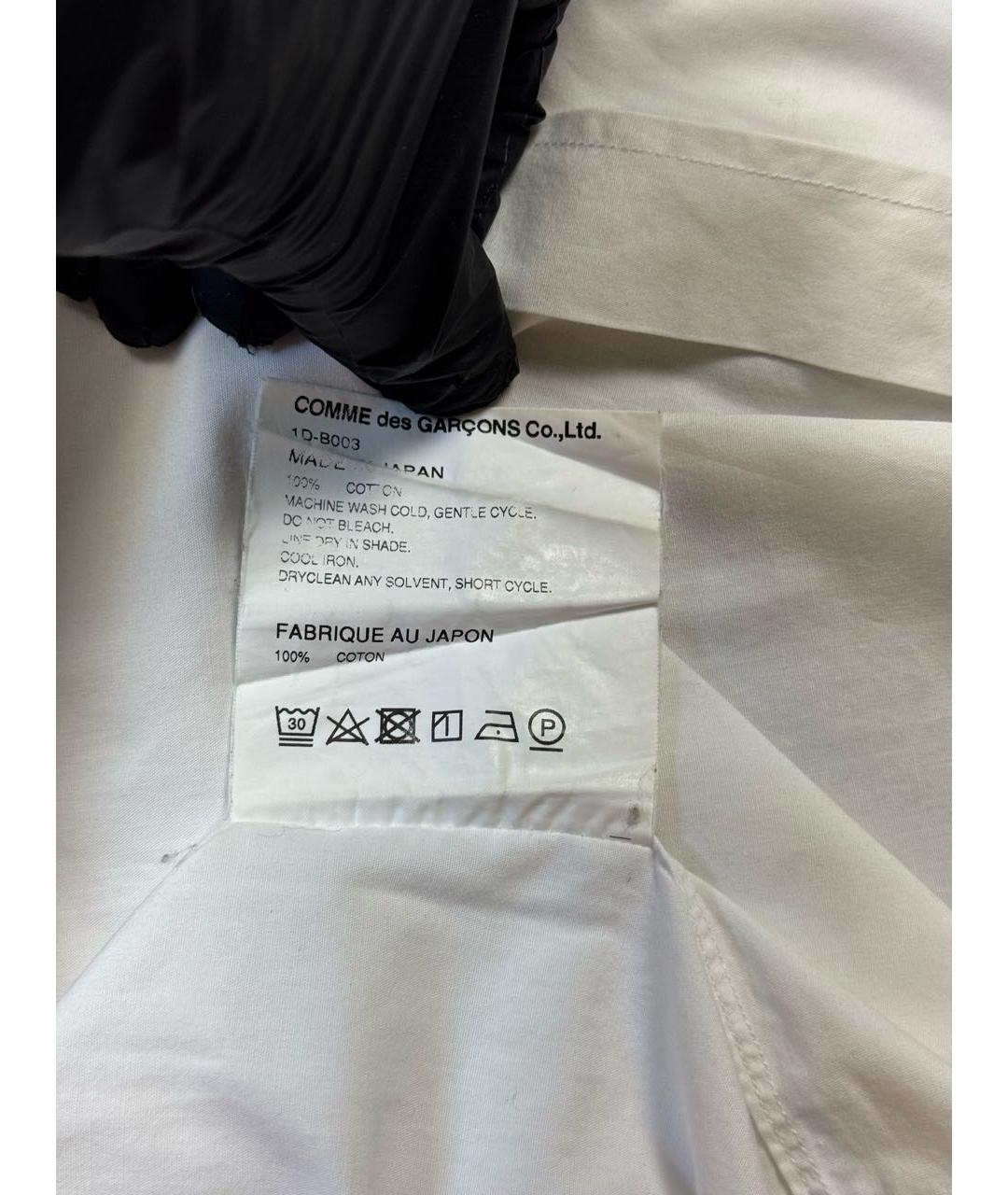 COMME DES GARÇONS Белая хлопковая кэжуал рубашка, фото 8