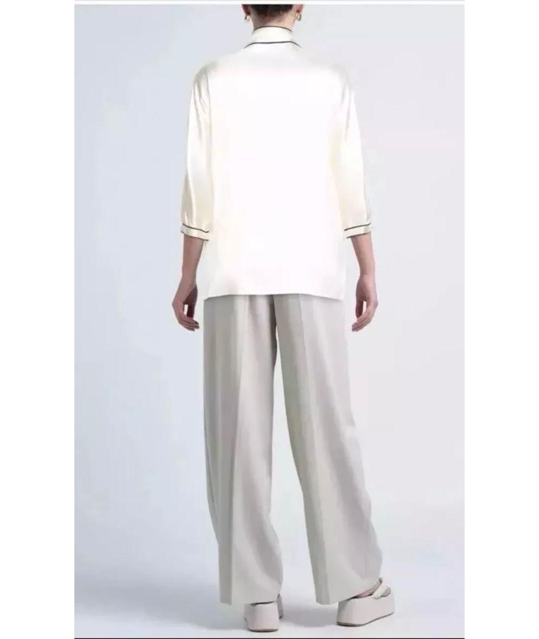 DOLCE&GABBANA Бежевая шелковая блузы, фото 2