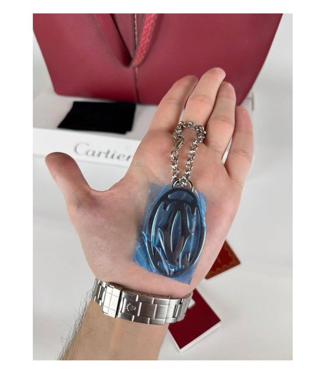 CARTIER Бордовая кожаная сумка с короткими ручками, фото 3