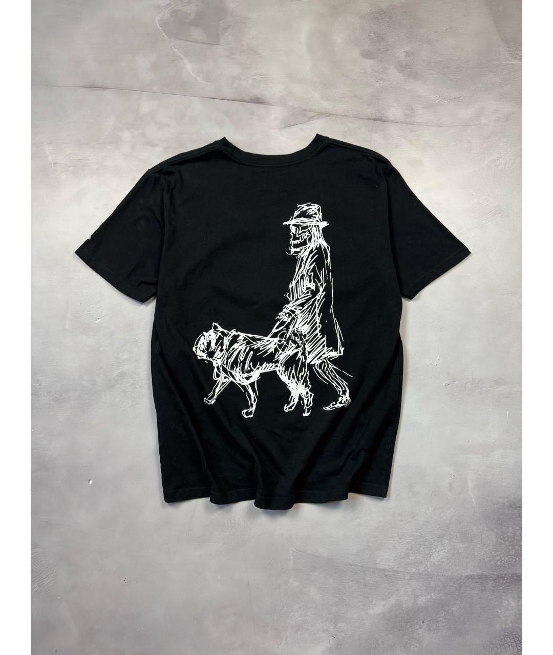 YOHJI YAMAMOTO Черная хлопковая футболка, фото 2