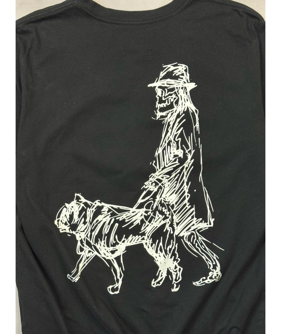 YOHJI YAMAMOTO Черная хлопковая футболка, фото 3