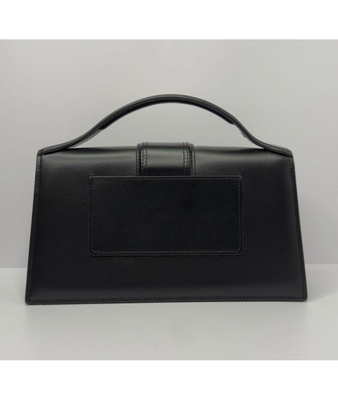 JACQUEMUS Черная кожаная сумка через плечо, фото 3