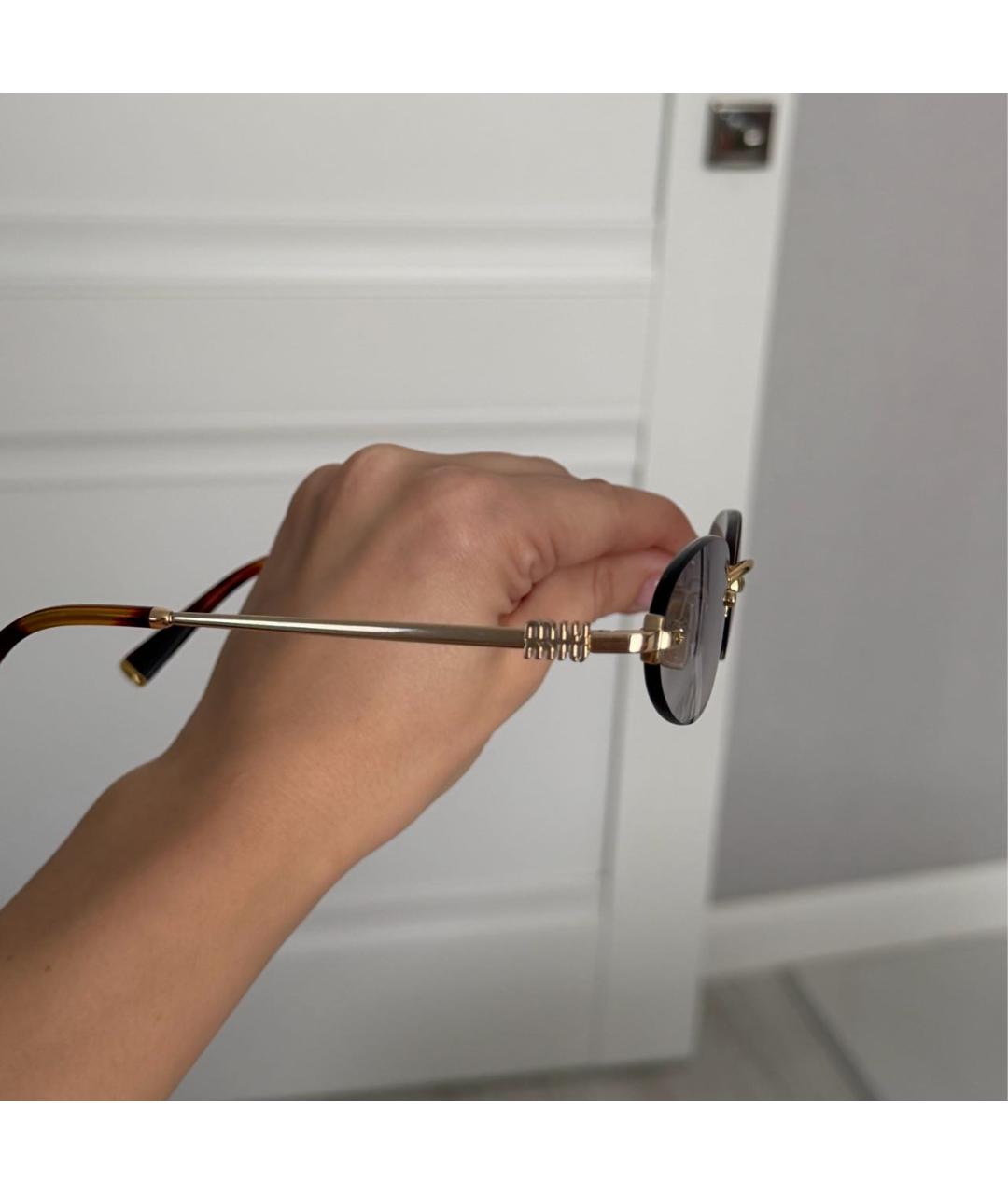 MIU MIU Серые металлические солнцезащитные очки, фото 2