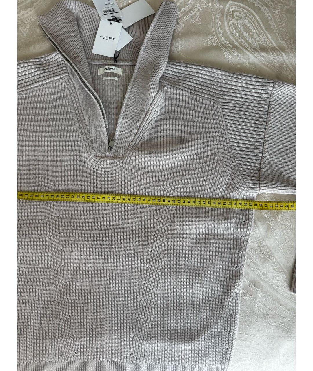 ISABEL MARANT ETOILE Бежевый шерстяной джемпер / свитер, фото 5