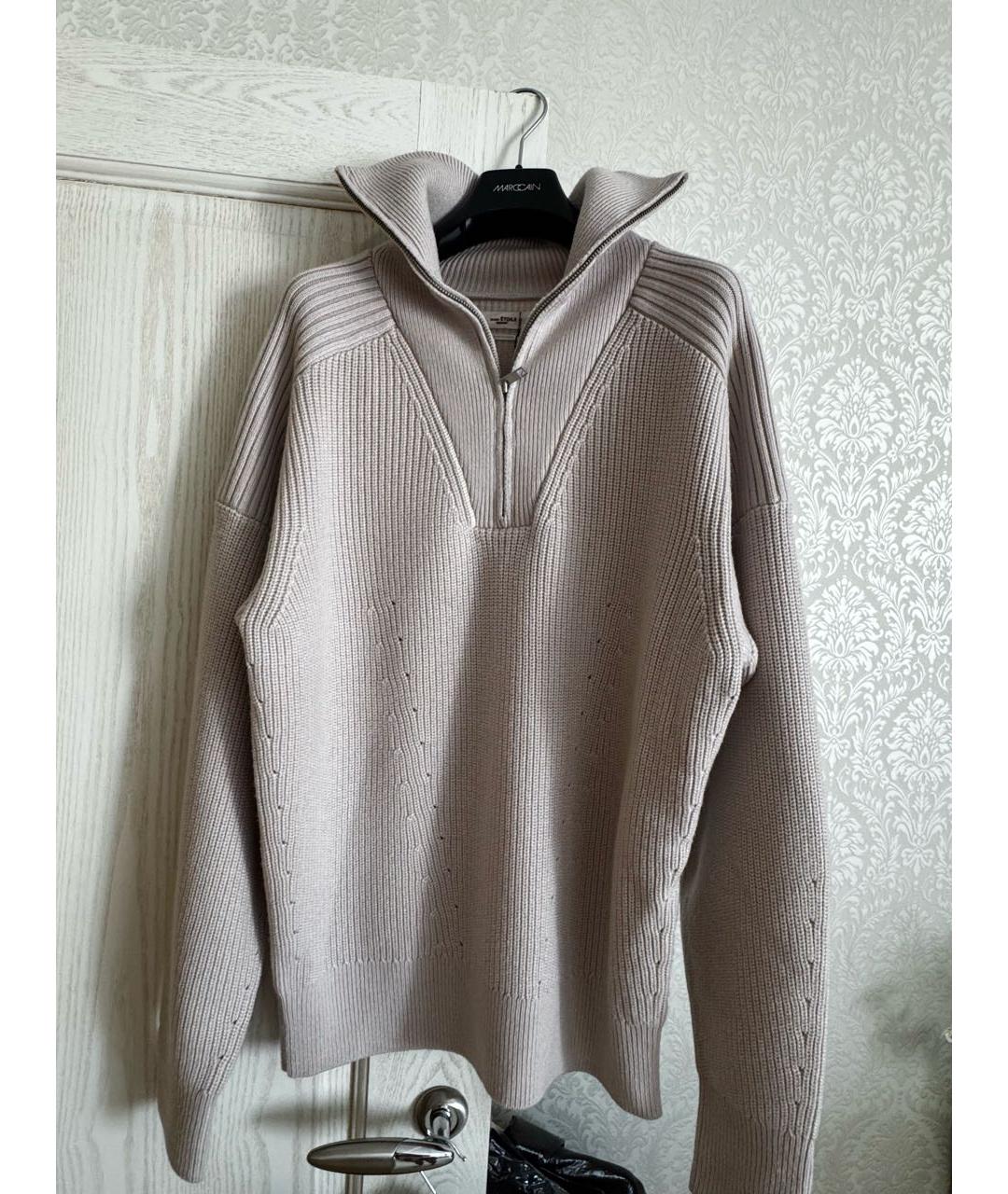 ISABEL MARANT ETOILE Бежевый шерстяной джемпер / свитер, фото 4