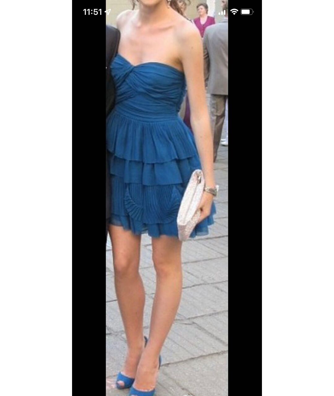 DIANE VON FURSTENBERG Голубое шелковое коктейльное платье, фото 8