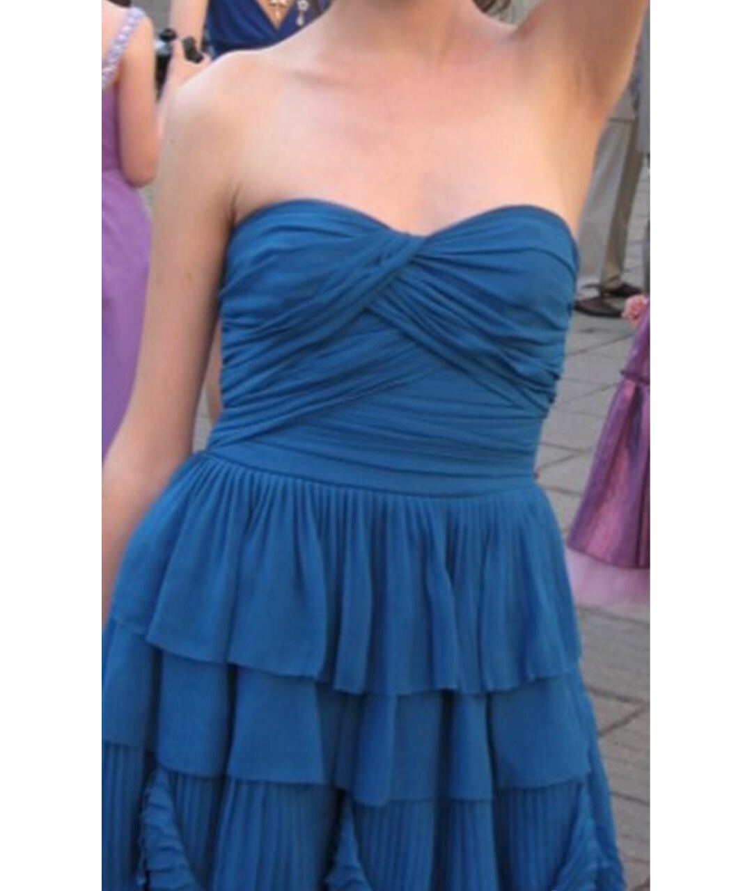 DIANE VON FURSTENBERG Голубое шелковое коктейльное платье, фото 7