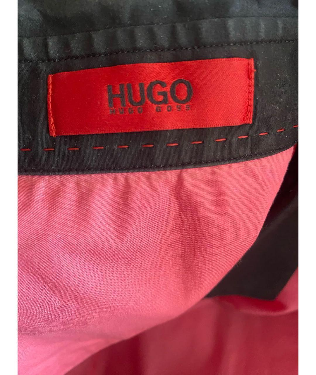 HUGO Розовая хлопковая рубашка, фото 2