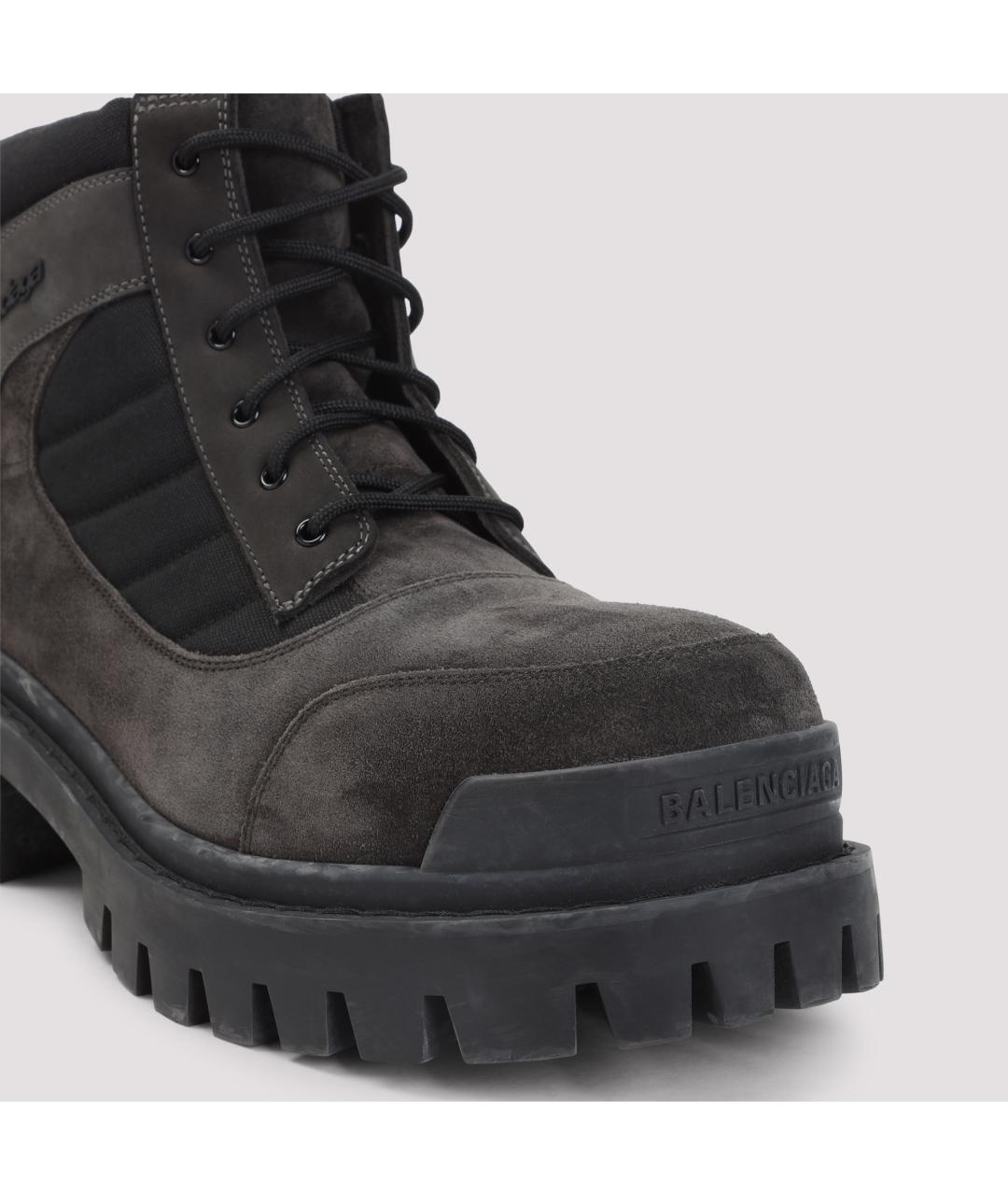 BALENCIAGA Коричневые кожаные низкие ботинки, фото 5