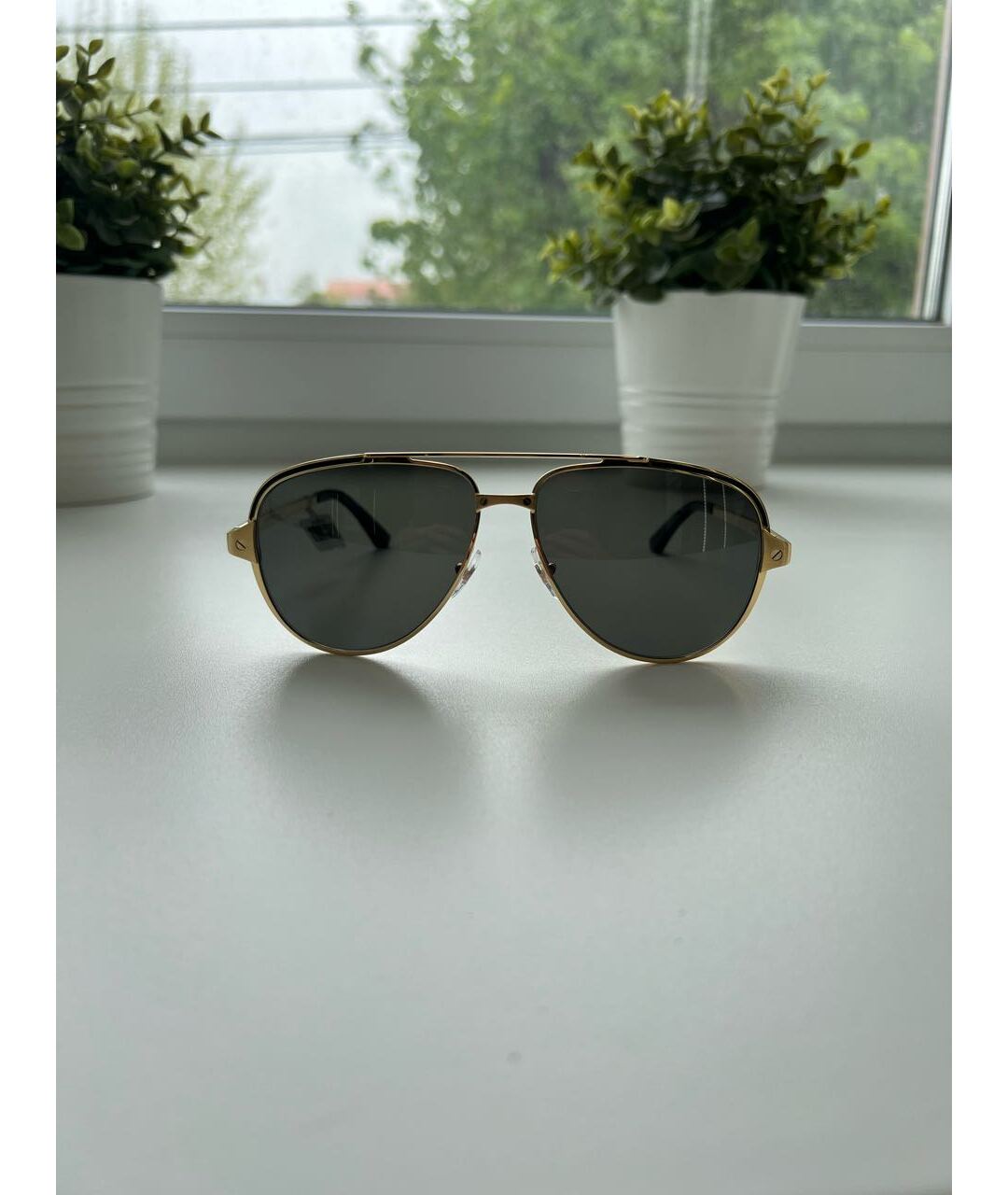 CARTIER Золотые металлические солнцезащитные очки, фото 5