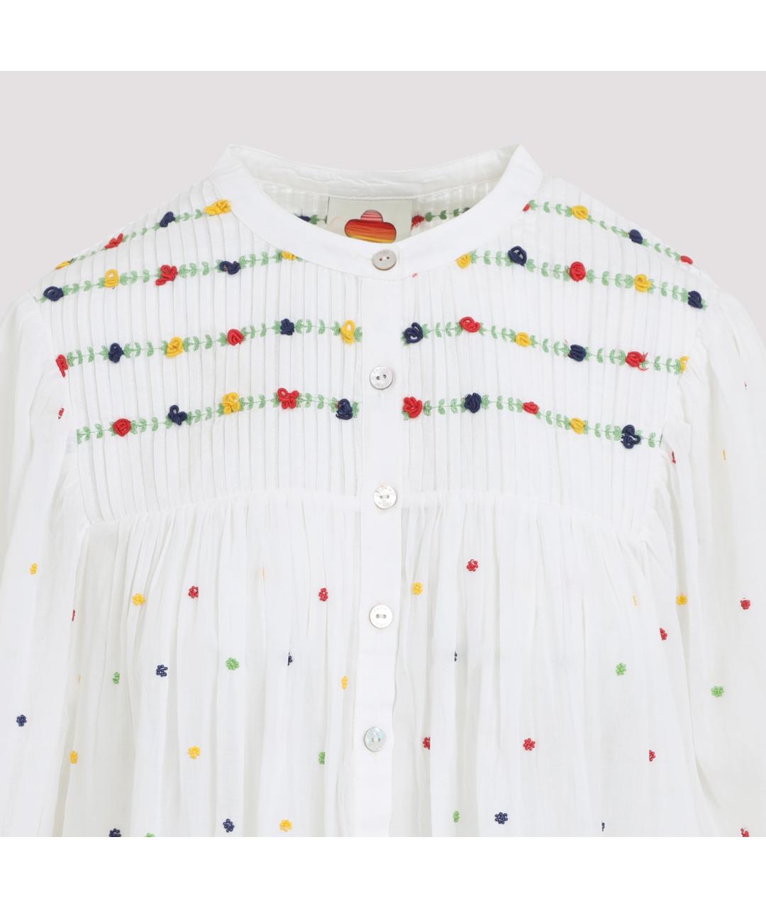 FARM RIO Белая хлопковая блузы, фото 3