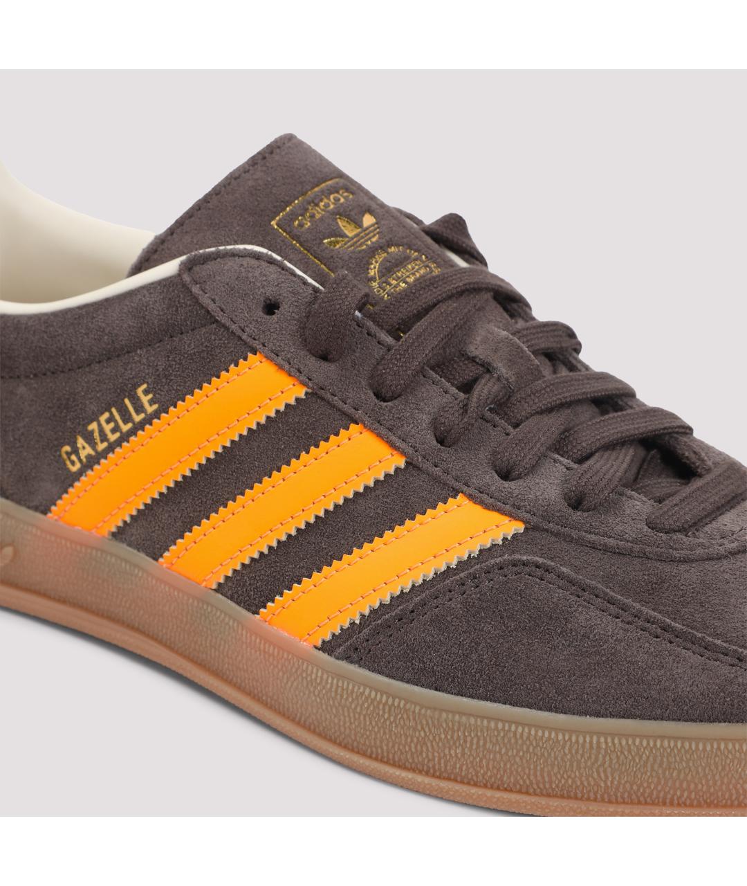 ADIDAS Коричневые кожаные низкие кроссовки / кеды, фото 4