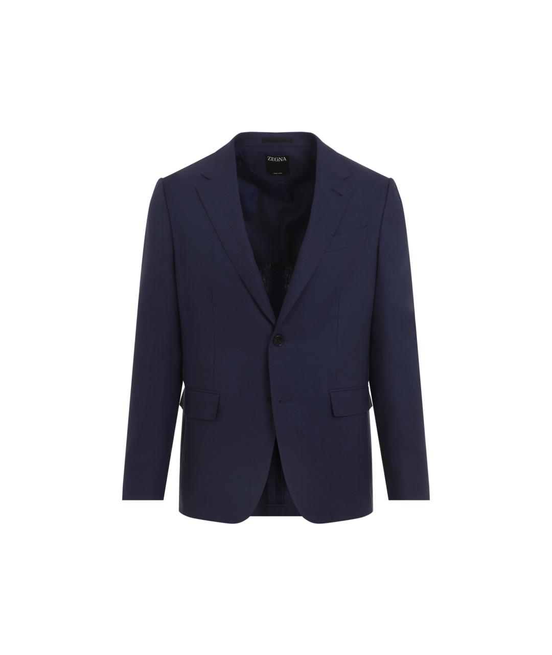 ZEGNA Синий льняной пиджак, фото 1