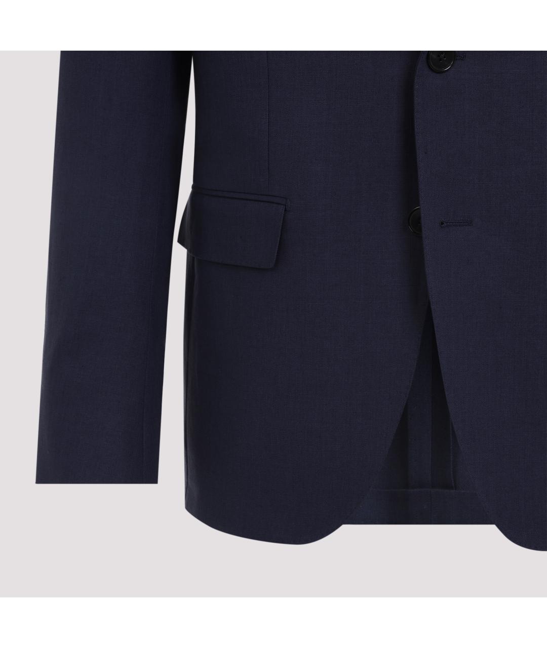 ZEGNA Синий льняной пиджак, фото 3
