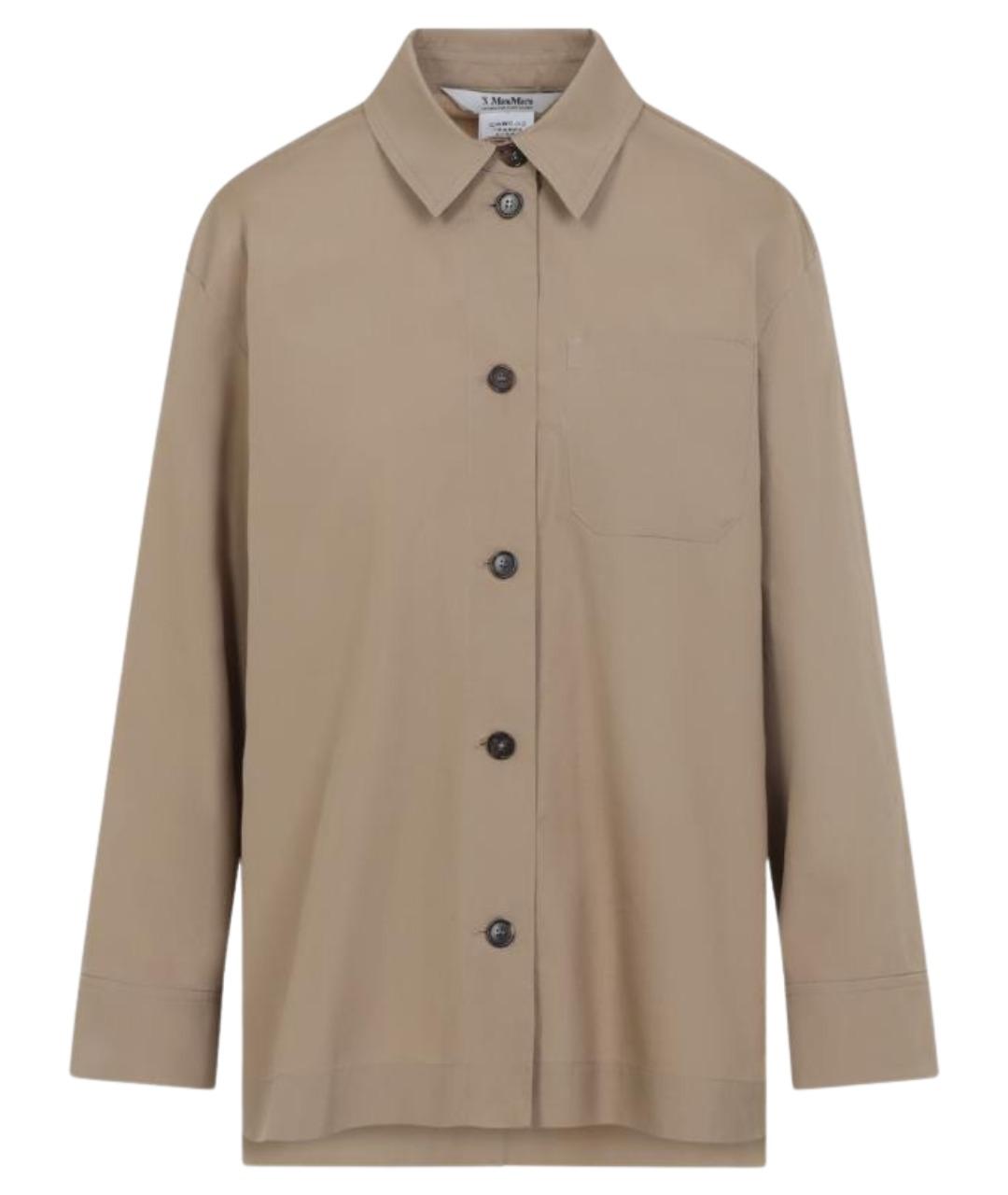 'S MAX MARA Бежевая хлопковая рубашка, фото 1