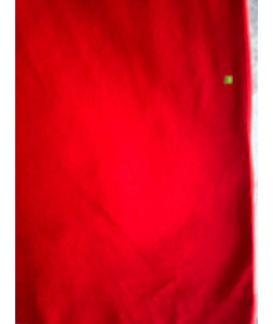 HUGO BOSS Красное хлопко-полиэстеровое поло с коротким рукавом, фото 4