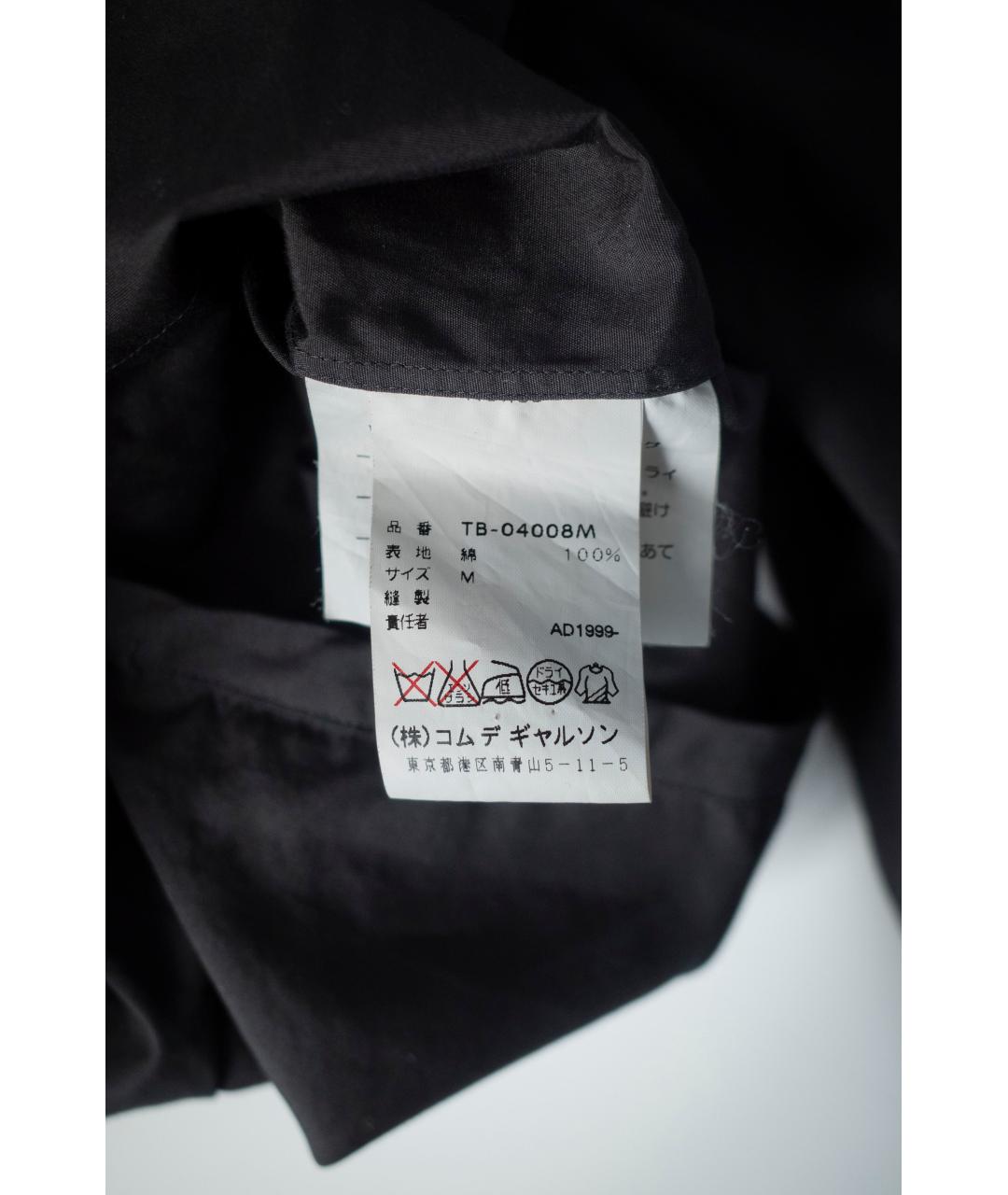 COMME DES GARÇONS Черная хлопковая рубашка, фото 9