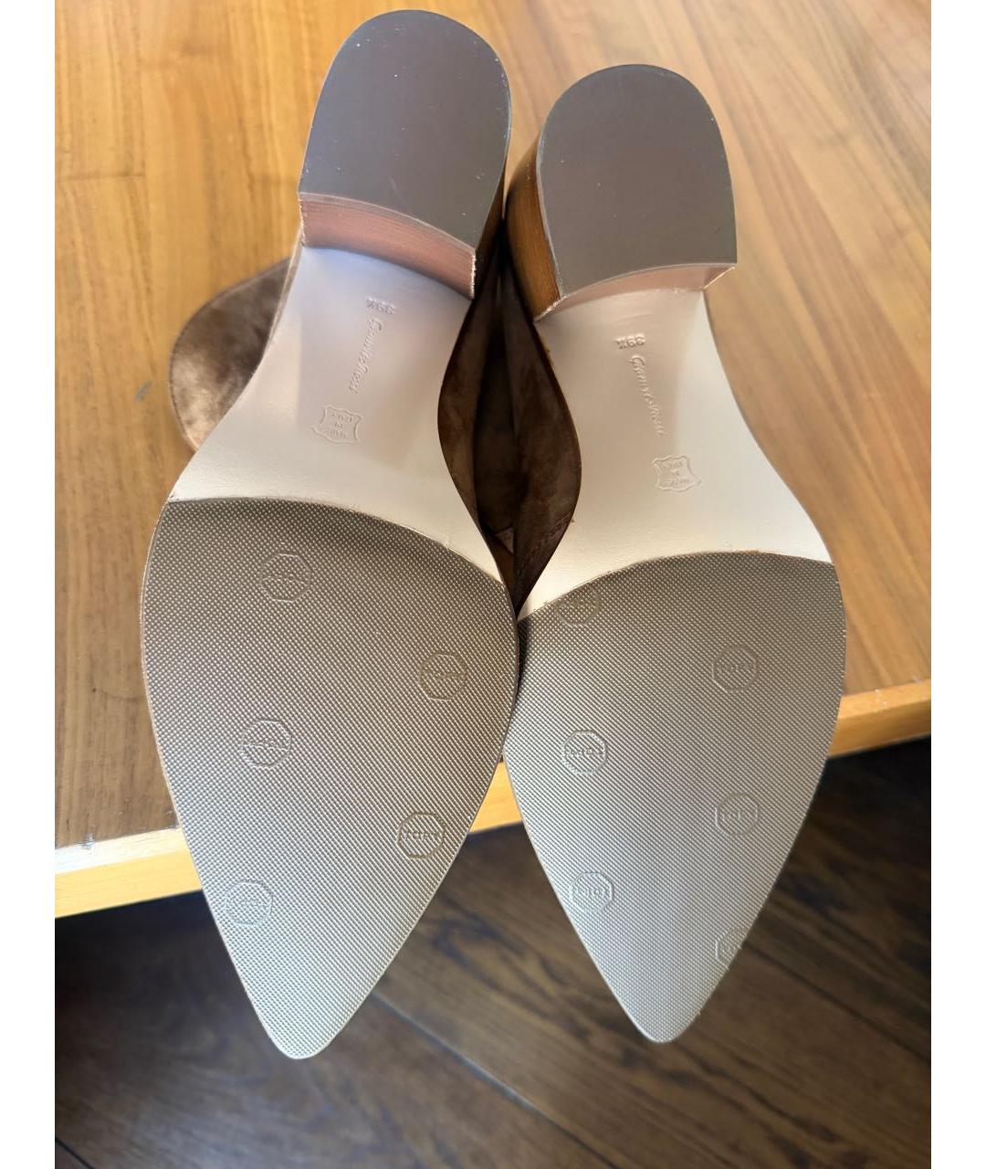 GIANVITO ROSSI Коричневые замшевые полусапоги, фото 5