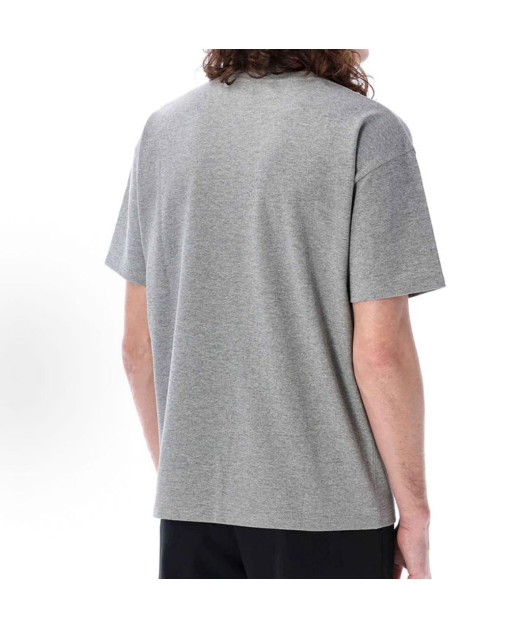 SAINT LAURENT Серая хлопковая футболка, фото 4