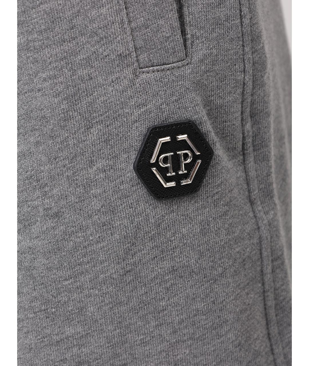 PHILIPP PLEIN Серые повседневные брюки, фото 6