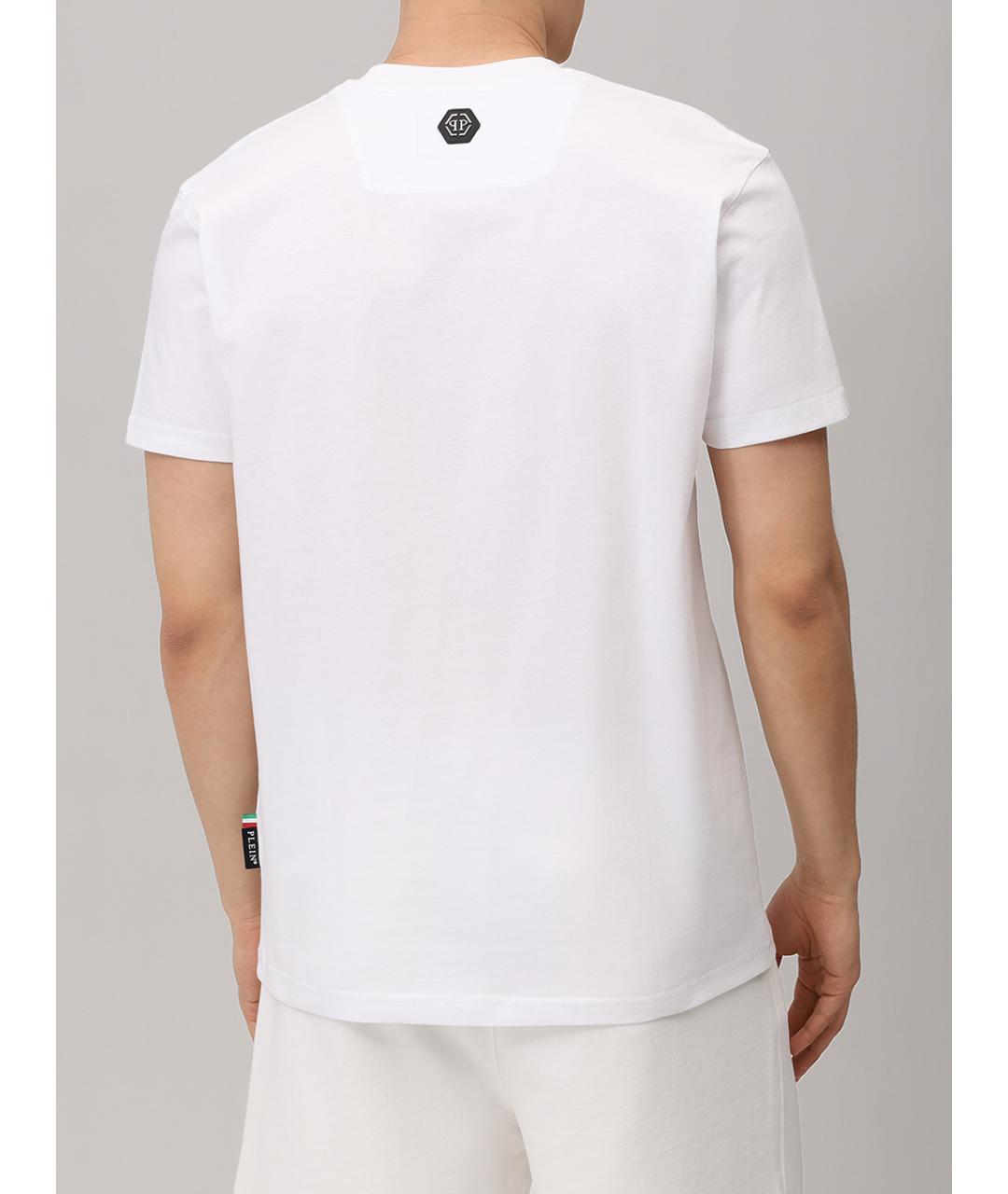 PHILIPP PLEIN Белая хлопковая футболка, фото 3