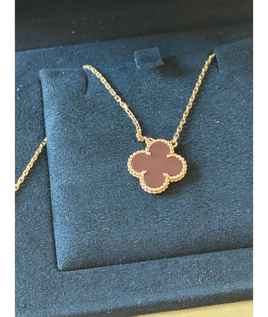 VAN CLEEF & ARPELS Бордовое колье из желтого золота, фото 7