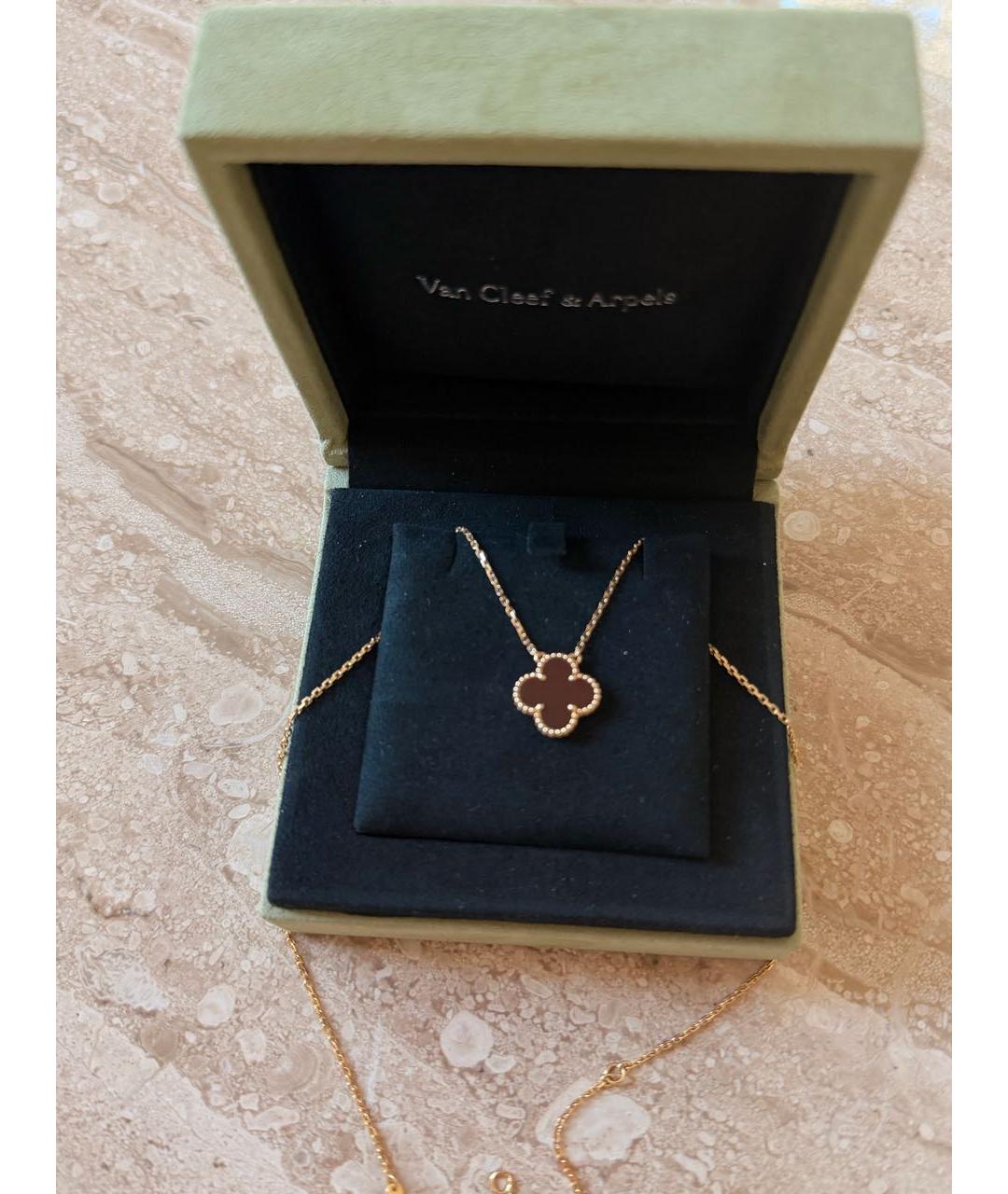 VAN CLEEF & ARPELS Бордовое колье из желтого золота, фото 3