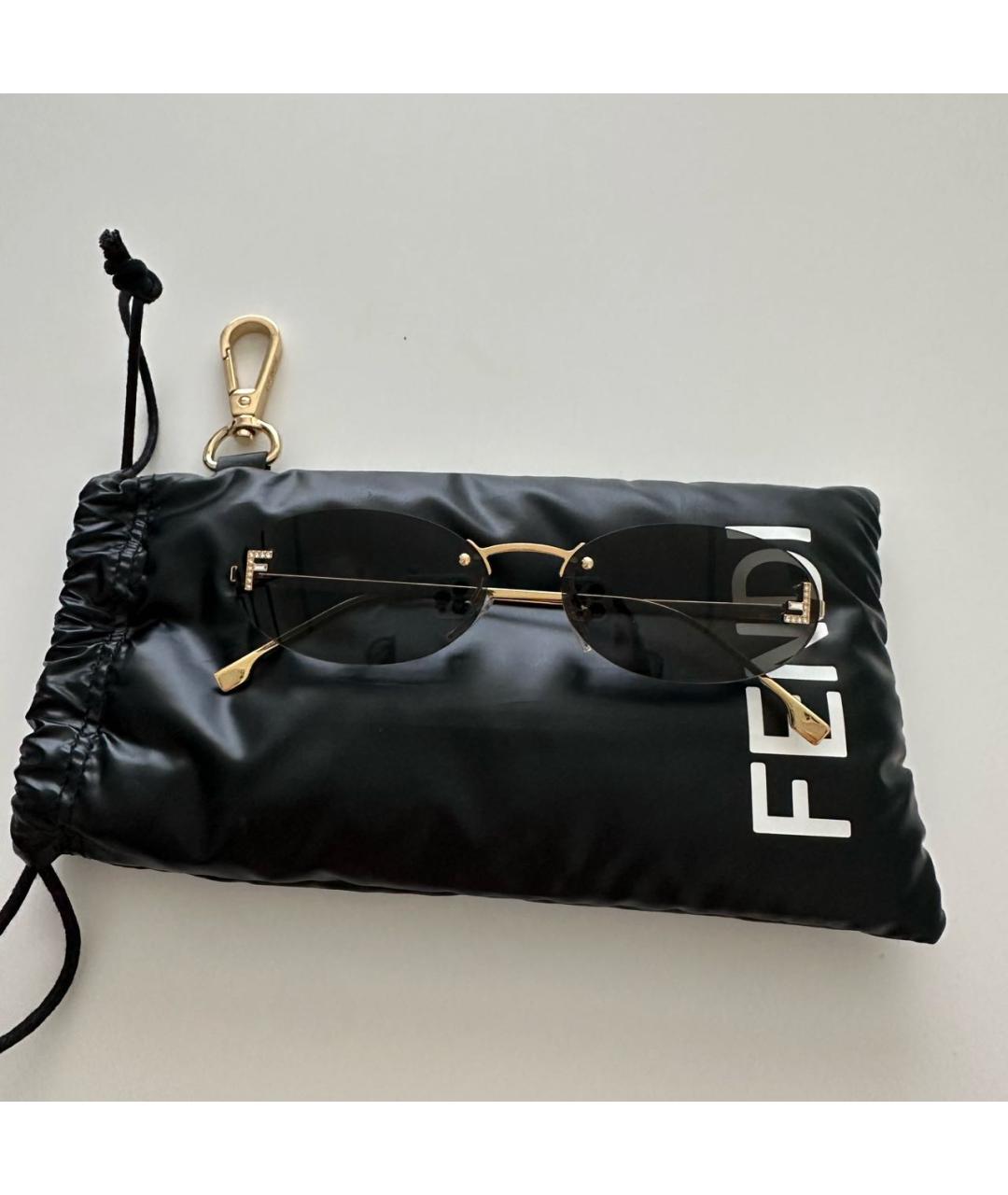 FENDI Серые металлические солнцезащитные очки, фото 4