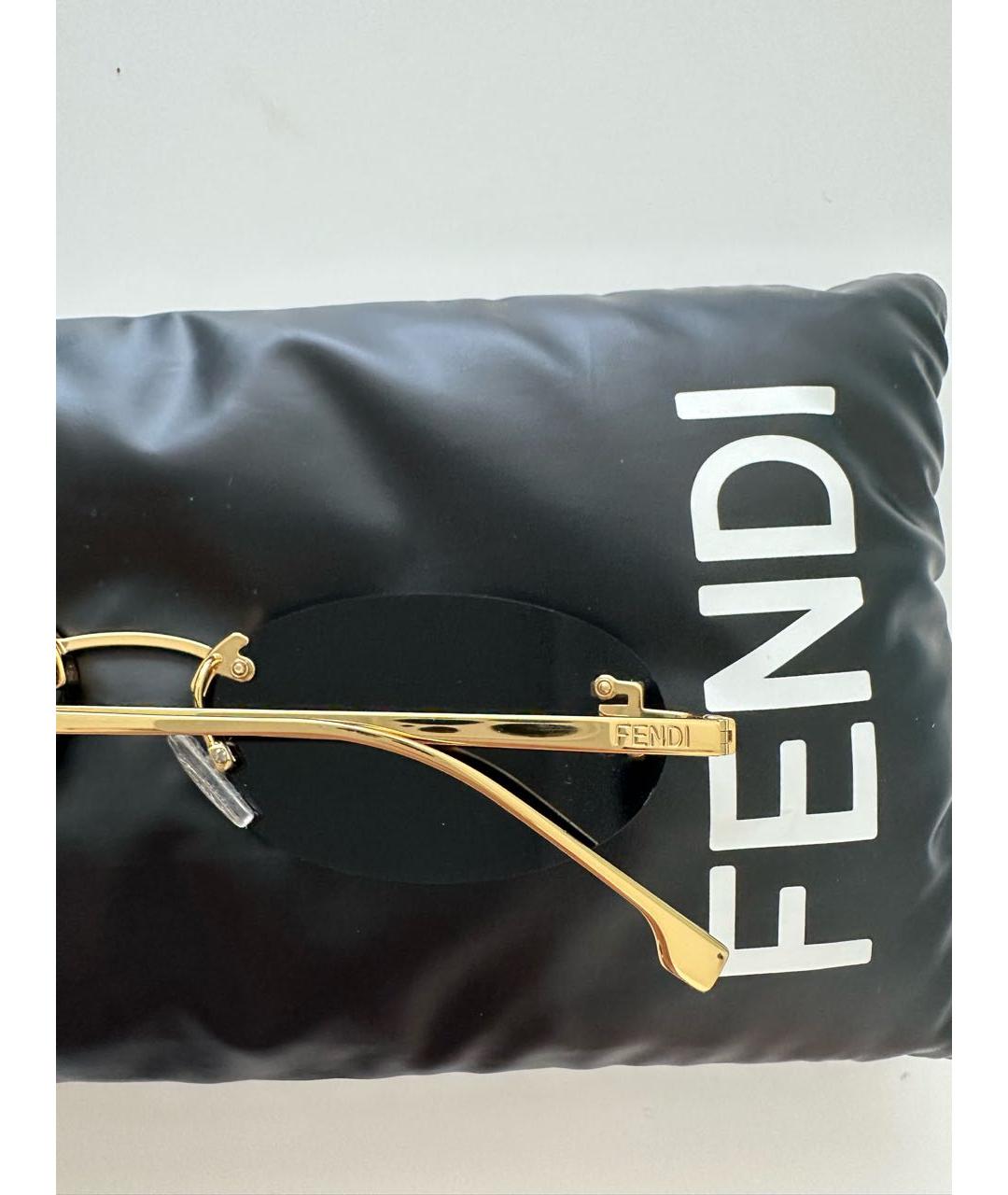 FENDI Серые металлические солнцезащитные очки, фото 7